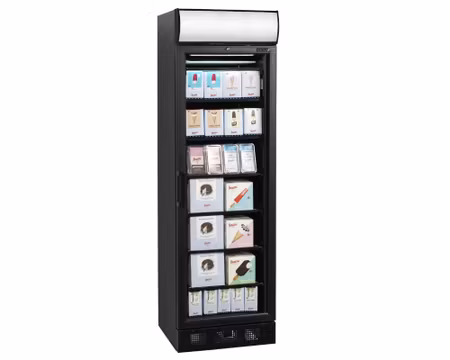 Displayfrys UFSC371GCP Black, 595x640x1980 mm 300Liter, TEFCOLD