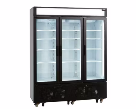 Displayfrys UFSC1600GCP med 3 självstängande glasdörrar, 1600x762x2073 mm 1252Liter, TEFCOLD