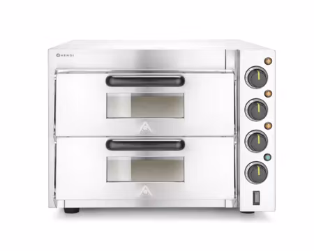 Pizzaugn med 2 kammare, kompakt 3kW 1Fas, 580x560x(h)435, HENDI