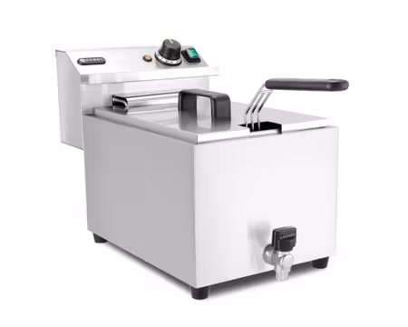 Fritös Profi Line XL med avtappningskran, 300x585mm,10 liter 6,6kW, HENDI