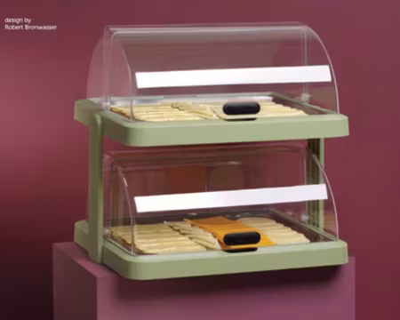 Kyldisplay dubbel rulltopp UNIQ 2xBricka:400x300cm Grön, HENDI