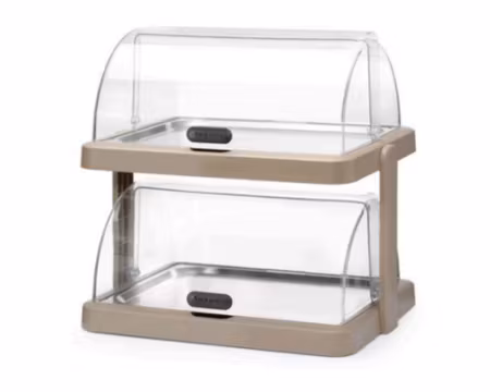 Kyldisplay dubbel rulltopp UNIQ 2xBricka:400x300cm Beige, HENDI