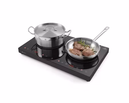 Dubbel induktionshäll Kitchen Line bottenstorlek: Ø120–220mm 2kW+1,5kW, HENDI