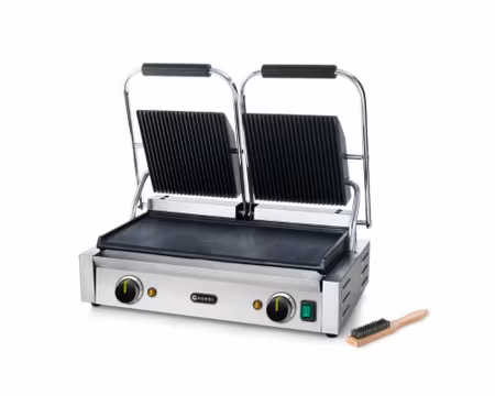 Klämgrill Dubbelversion Grillyta: 475×235mm per platta 3,6kW, HENDI