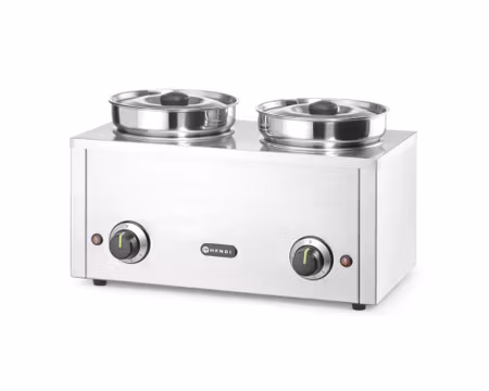 Sopp/Såsstation+2st behållare 4Liter med lock, 506x312x298mm 400W, HENDI