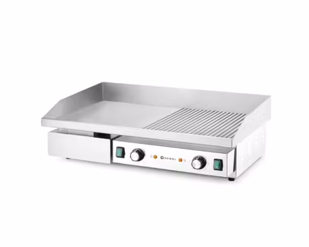 Stekbord Budget Line Halv slät/halv räfflad 4,4W, 720x460x(H)241mm, HENDI