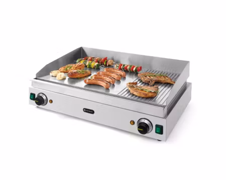 Stekbord Profi Line 1/3Räfflad, 697x474x(H)241mm 3,5kW 1Fas, HENDI