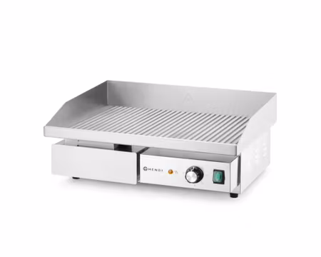 Stekbord Budget Line Räfflad, 550x430x(H)240mm 3kW 1Fas, HENDI