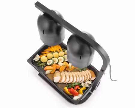 Värmelampa Fristående SVART eller SILVER 500W, HENDI