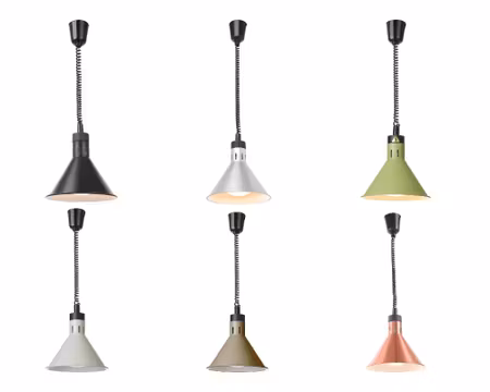 Värmelampa Höj och Sänkbar i 6 OLIKA Färger 250W, HENDI