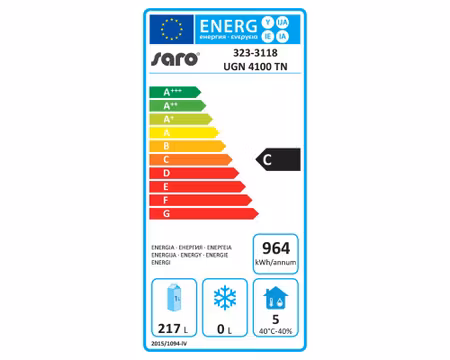 Grillkylbänk UGN4100TN, B2230xD700xH650mm 4 Dörrar, SARO