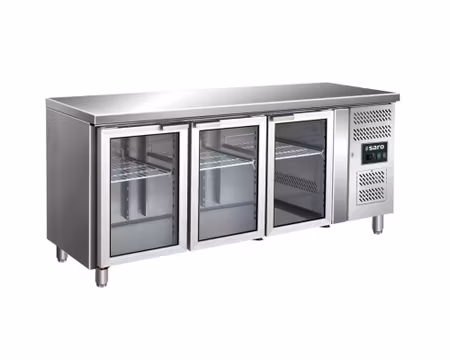 Kylbänk GN 3100 TNG, 3 Glasdörrar  B1795xD700xH890-950 mm, SARO