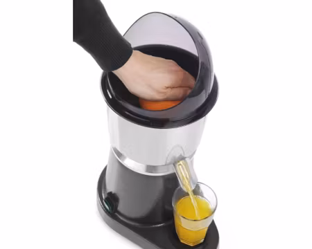Citruspress Elektrisk Med 3 Presskoner och Anti-Splash Cover 230V 180W , HENDI