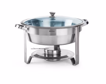 Chafing Dish Rund Med Glaslock, HENDI