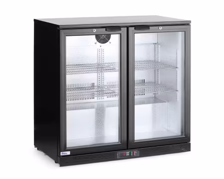 Barkyl 900x530x870mm, 2 Glasdörrar 198Liter, HENDI