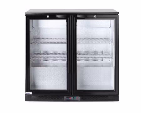 Barkyl 900x530x870mm, 2 Glasdörrar 198Liter, HENDI