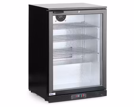 Barkyl 600x530x(h)865mm, Självstängde Glasdörr 105Liter, HENDI