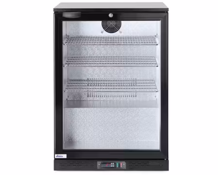 Barkyl 600x530x(h)865mm, Självstängde Glasdörr 105Liter, HENDI