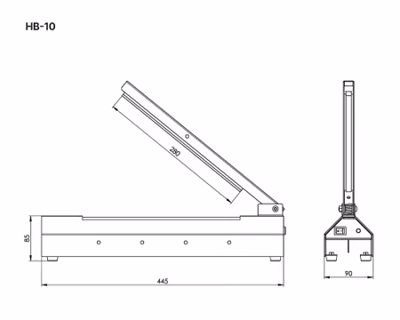 PåsförslutareHB-10, Påsebredden 250mm. 1Fas, KONETEOLLISUUS
