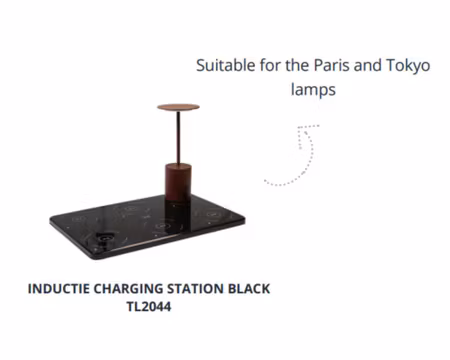 Laddningsstation För Bordslampor (Induktion) Svart, STYLEPOINT