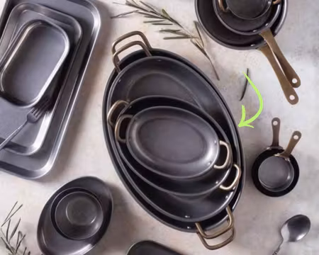 Antique Fat 30x21cm, 2 Mässing Handtag