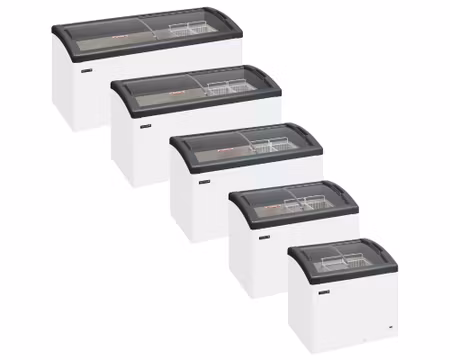 Glass Frysbox Focus 73, 720x650x850mm 161Liter, TEFCOLD