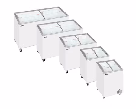 Glass frysbox IC301SCEB, 1010x615x949mm 264Liter, TEFCOLD