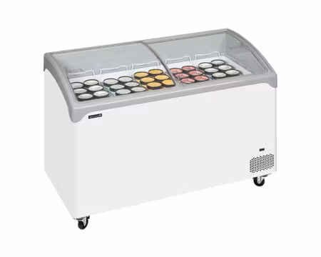 Glass frysbox NIC402SCEB LED, 1320x650x918mm 388Liter, TEFCOLD