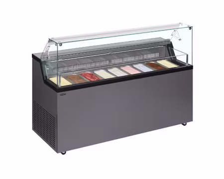 Glass Displayfrys MIRABELLA 9, 1652x677x1190mm, FRAMEC