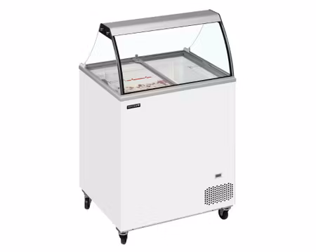 Glass Displayfrys IC202SC-SO Plana Glaslock, 720x630x1250mm, TEFCOLD