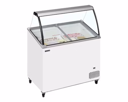 Glass Displayfrys IC301SCE+SO Vinklade Glaslock, 1010x615x1295mm, TEFCOLD