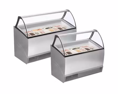 Glass Displayfrys BERMUDA RV10 Ventilerad, 1340x800x1343mm, ISA ITALY