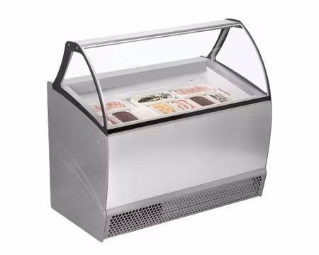 Glass Displayfrys BERMUDA RV10 Ventilerad, 1340x800x1343mm, ISA ITALY