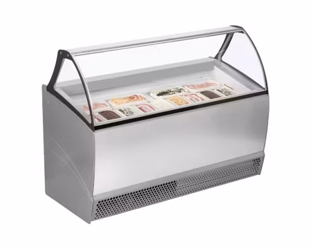 Glass Displayfrys BERMUDA RV13 Ventilerad, 1670x800x1343mm, ISA ITALY