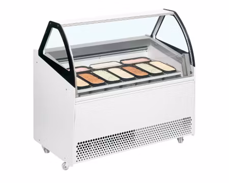 Glass Displayfrys BERMUDA VIEW RV10 Ventilerad, 1340x814x1354mm, ISA ITALY