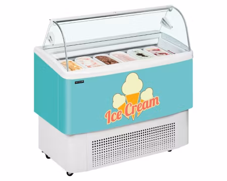 Glass Displayfrys FIJI-6 Ventilerad, 1214x630x1247mm, ISA ITALY