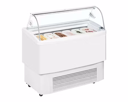 Glass Displayfrys FIJI-6 Ventilerad, 1214x630x1247mm, ISA ITALY