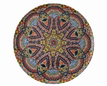 Tallrik Flat Rund/Pizza Mandala C 32cm, FRANKHUGO