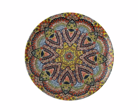 Tallrik Flat Rund Mandala C 27,5cm, FRANKHUGO