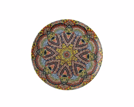 Tallrik/Assiette Flat Rund Mandala C 20cm, FRANKHUGO