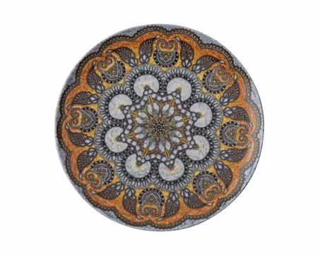 Tallrik Flat Rund Mandala B 27,5cm, FRANKHUGO