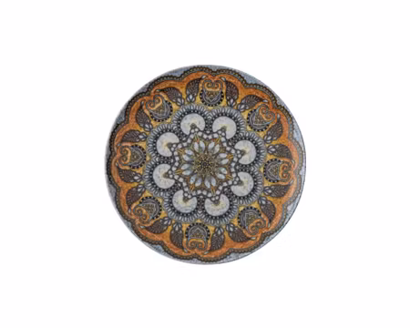 Tallrik/Assiette Flat Rund Mandala B 20cm, FRANKHUGO
