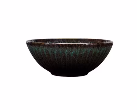 Skål Daisy Blocho 21cm/80cl Med Grönsvart Dekor och Relieff, FRANKHUGO