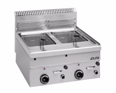 Gas Fritös (GF66) 8+8Liter 14,8kW, 60x60x27cm, mbm