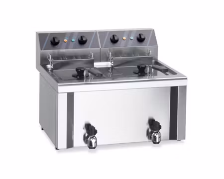 Fritös EF6+6BM, 2x5/6Liter 6kW-1Fas, 58x48,5x43,5cm, mbm