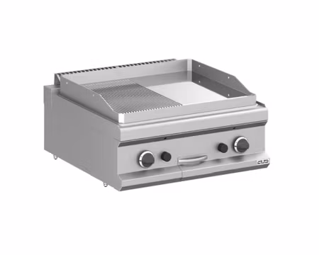 Gas-Stekhäll Räfflad/Slät-Krom 11kW, 70x71,4x25cm, mBm