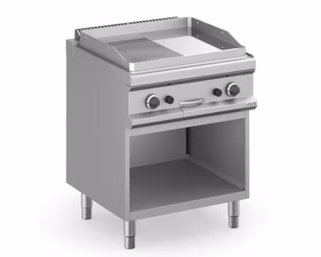 Gas-Stekhäll Räfflad/Slät-Krom 11kW, 70x71,4x85cm, mBm