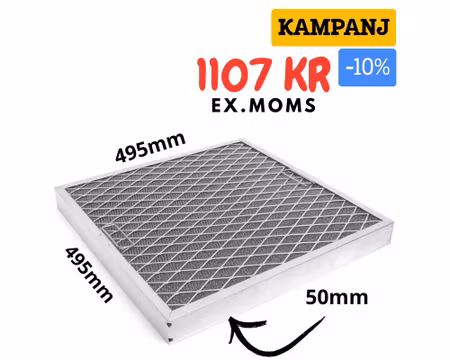 Fettfilter 495x495x50mm Aluminium, BESTRO