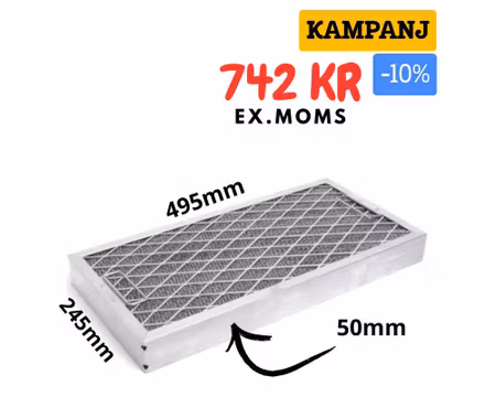 Fettfilter 495x245x50mm Aluminium, BESTRO