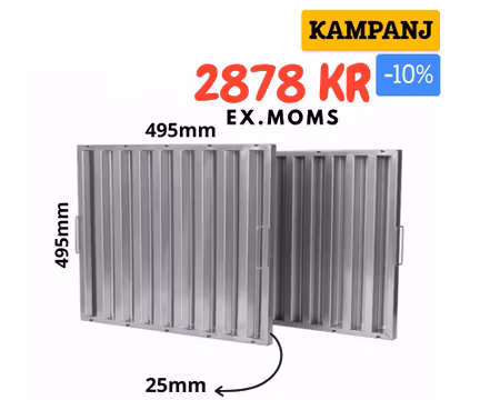 Fettfilter Med Flamskydd 495x495x25mm, BESTRO